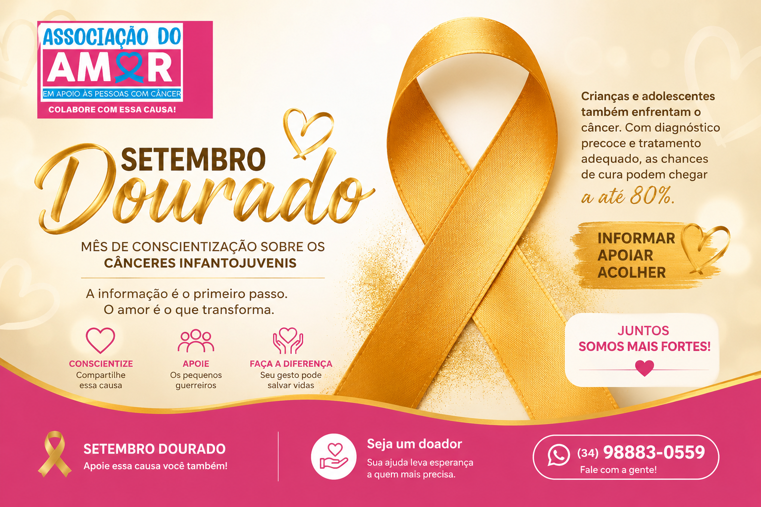 Setembro Dourado — conscientização sobre os cânceres infantojuvenis